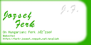 jozsef ferk business card